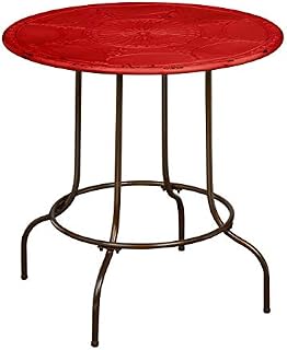 Premier Housewares Artisan Table, 78 x 77 x 77 cm - Red