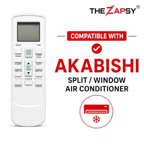 Image of AC Remote Control Compatible with AKABISHI Split /Window Air Conditioner | Replacement AC Remote | No Programming Required | Please Match Button Layout Before Ordering | AC-290B | White