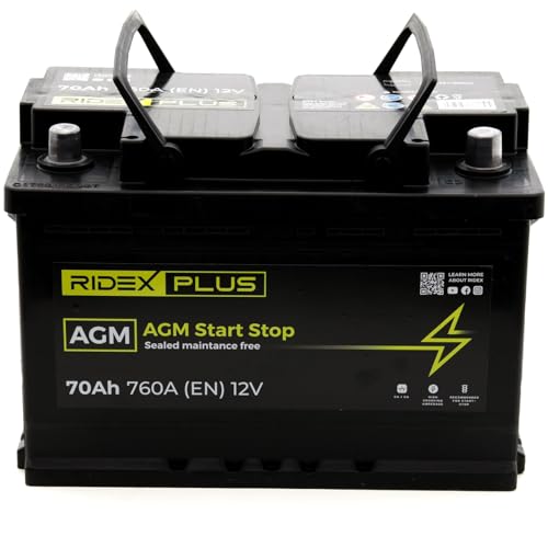 RIDEX PLUS 1S0007P Batteria 12V 70Ah 760A L3 B13 per VW Golf IV Hatchback (1J1) 4067448737895