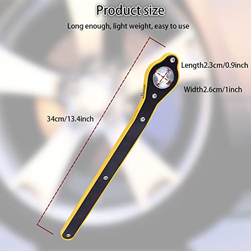 Auto Labor-Saving Jack Ratchet Wrench With Long Handle, Car Jack And Lug Wrench, Handle Scissor Jack, Tire Wheel Lug Wrench Lift Speed Handle Tool For Motorcycle, Car, Suv #TOP1