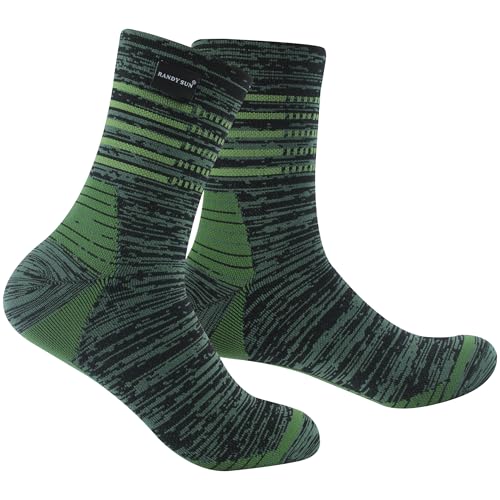 RANDY SUN Waterproof Socks, Unisex Hiking Wading Trail Running Kayaking Crew Socks