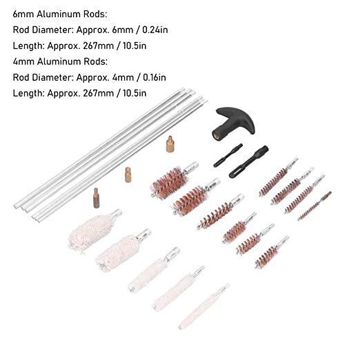 Kit de limpeza de arma universal, suprimentos ferramenta de limpeza de espingarda de de metal de 28