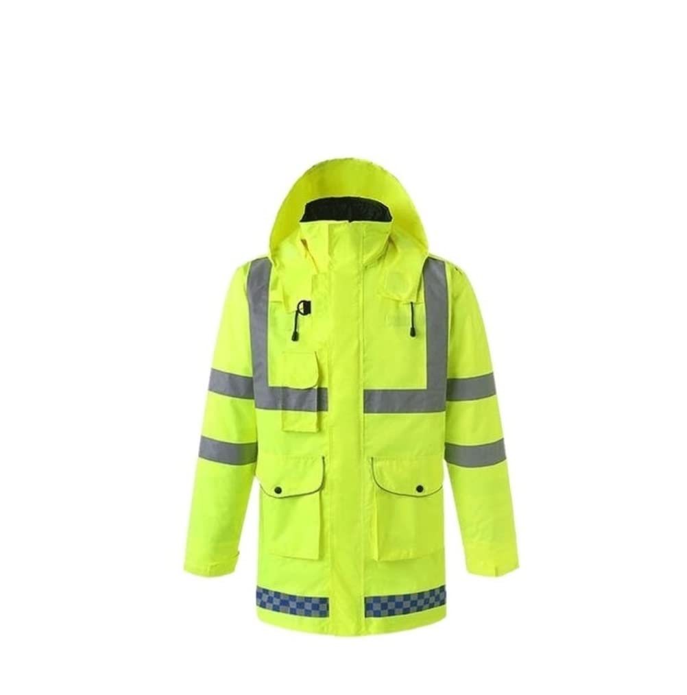 Chalecos Reflectantes de Alta Visibilidad, Chaleco Reflectante Tela Oxford Impermeable Alta Visibilidad Invierno Múltiples Tamaños(Coat,XL)