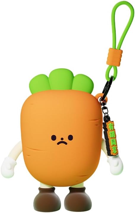 Cute Soft Silicone Purse Keychain for Backpack, Mini Vegetable Keychain Purse Charm Pendant Gift for Girls Women