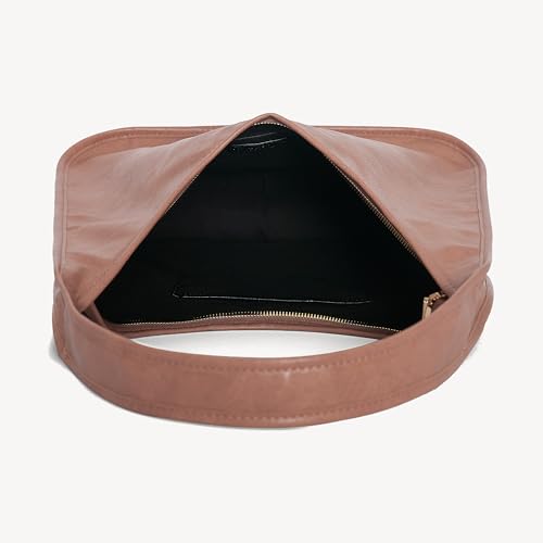 Image of NEWBELLA Hobo Purse, PU Leather Shoulder Bag, Tote Handbag for Work and Travel (Deep Pink)