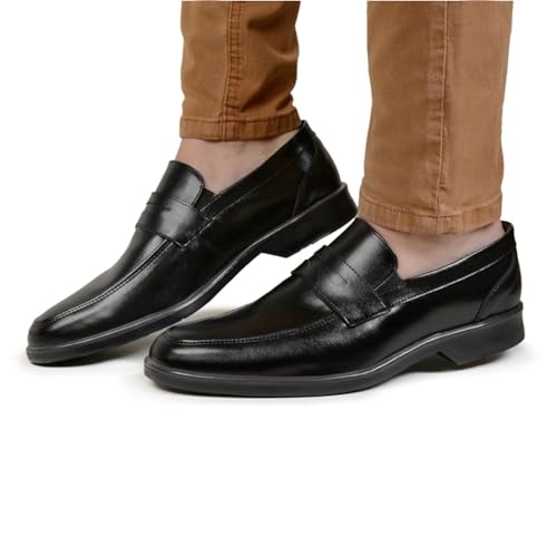 Sapato Social Oxford Masculino Sport Fino Mocassim Elegante Confortável (40, Preto)