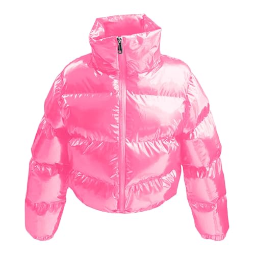 Generisch Abrigo y chaqueta de invierno para niñas, ropa de abrigo acolchada brillante para niños, cálida, engrosada, aislada para niños en climas fríos, ropa de invierno perfecta para niñas (100)