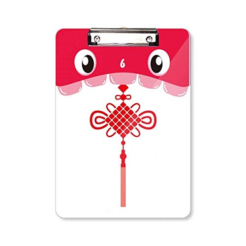 Porte-bloc en porcelaine rouge nœud de sécurité A4 idée cadeau unique