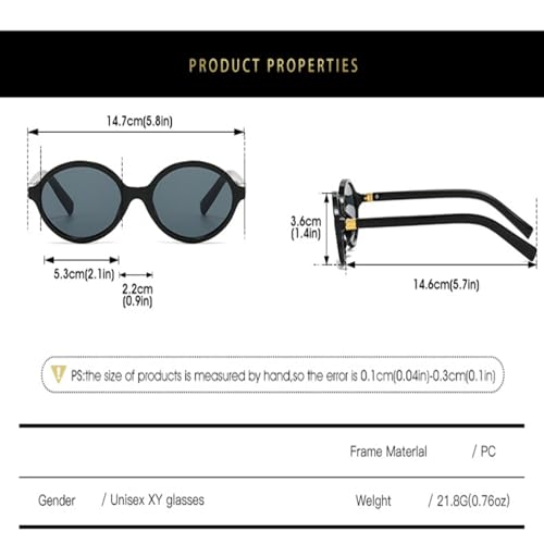 Luxury Small Frame Oval Sunglasses Women for Men Vintage Punk Popular Outdoor Travel Uv4
