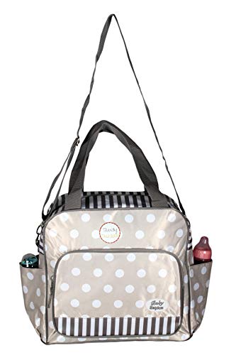 Image of Diaper Bag /Mother Backpack for Travel with Diaper Changing Mat (Polka Brown)