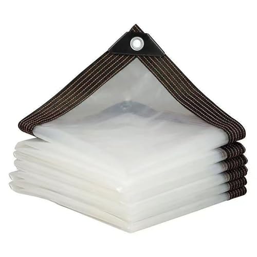 Lona impermeable transparente exterior 200 x 325 cm con cuerda para terraza y balcón contra lluvia 2