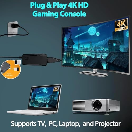 Wireless Video Games for tv Gaming Retro Gaming Console with Game Stick 1080p Plug & Play TV Video Game Set for 2 Player PC with 9Emulator for Kids Control & Old School Station Video Game