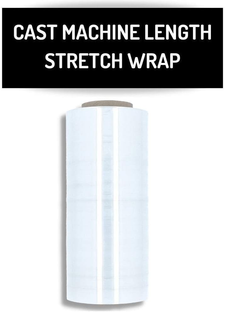 PSBM Machine Stretch Wrap, 1 Roll 10 Inch x 6000 Feet 80 Gauge Heavy Duty Clear Plastic Wrap Industrial Strength Shrink Film for Moving, Packing & Shipping