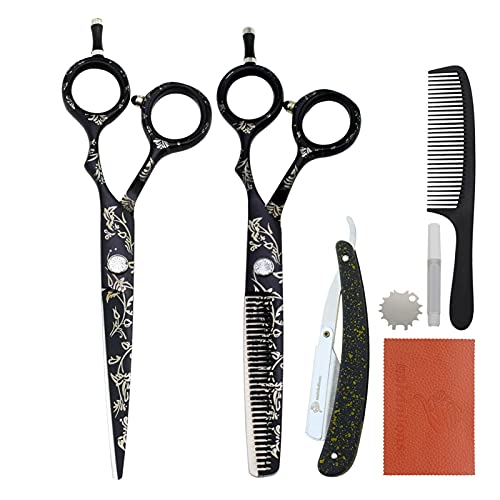 NA 5.5/6 Asiáticas de Afeitar Scissors Peluquería Tijeras Peluquerías Salón de peluquería Scisors Profesional Planeamiento japonés Cizalla de Corte de Corte de cizallamiento (Size : 5.5 Inch)