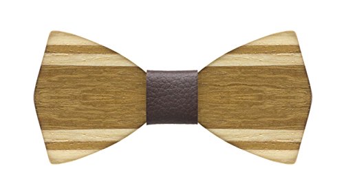 Pajarita de madera de fresno e iroko accesorios moda ceremonia mod.form. marrón Talla única Cover