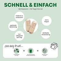 Saw Palmetto Sägepalmenextrakt Kapseln, Kürbiskern, Brennnessel, 180 Stück | Prosta Forte, Sägepalme Kapseln, Kürbiskern 500 mg, Brennnesselwurzel, Granatapfel, Zink, Selen, für Männer, vegan – Ansicht 3