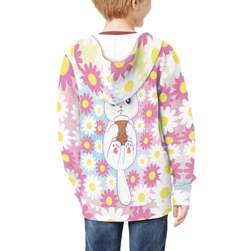 AFPANQZ Kids Zip Up Hoodies Unisex Full Zipper Hoodies Sweatshirt with Front Pocket Athletic Tops Hoodies Coat S-XL4