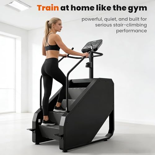 Image of Stairmaster Machine with Led Screen, Commercial Grade Stair Climber for Cardio Training, 15 Speed Levels Continuous Climbing Exercise Machine, 15-164 Steps Per Minute
