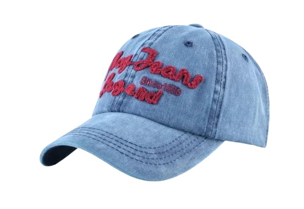 HandcuffsUnisex Denim Cap Lightweight Sports Cap with Adjustable Strap Free Size Summer Casual Hats