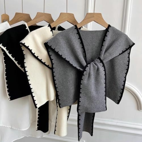 Sweater Shawl Wraps Women Cute Pashmina Shawls and Wraps Knitted Cashmere Sweater Shawl Scarf Cardigan Cape Shoulder Top2