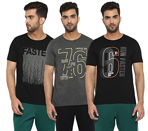 Image of Ap'pulse Men's Printed Short Sleeve Sport Tshirt Combo Pack