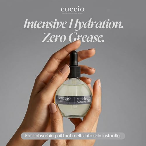 Image of Cuccio Naturale Peach & Vanilla Revitalizing Cuticle Oil, Lightweight Fast-Absorbing Hydrating Nail & Cuticle Conditioner, Cold-Pressed Oils + Vitamin E, 2.30 Fl Oz