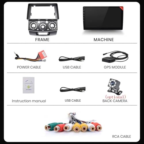 Radio coche 2 DIN para Mazda BT50 con CarPlay inalámbrico y pantalla HD 7