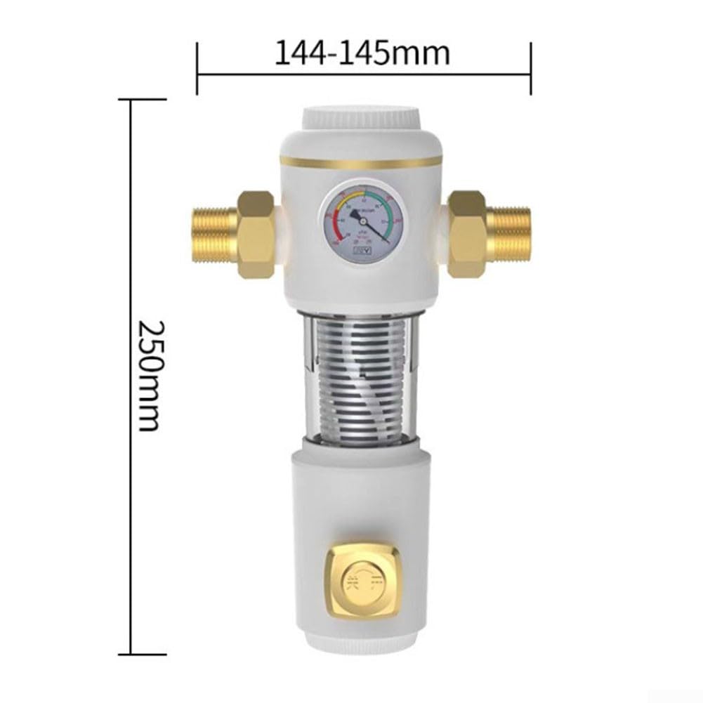 Rückspülwasser-Vorfilter, 360-Grad-Rotationsreinigung (20/25PPR weiß)