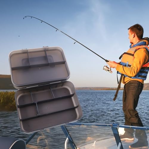 Caja de Pesca Portátil de Doble Capa con Divisores miniatura 6