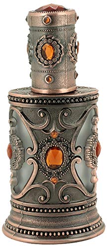 Nerien Middle Eastern Vintage Style Refillable Empty Essential Oil Bottle Glass Perfume Bottle 40ML(1.4 OZ)