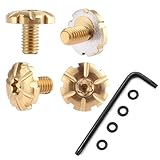 Cool Hand Customized Grips Screws for Beretta 92FS, M9, 92S, 92X, 92 Compact, 92A1, 96A1, 92 INOX, 4 Stainless Steel Screws, 4 O Rings, T10 Torx Key, Gold Colors, SB92-4-G