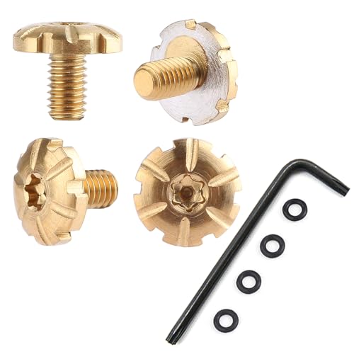 Cool Hand Customized Grips Screws for Beretta 92FS, M9, 92S, 92X, 92 Compact, 92A1, 96A1, 92 INOX, 4 Stainless Steel Screws, 4 O Rings, T10 Torx Key, Gold Colors, SB92-4-G