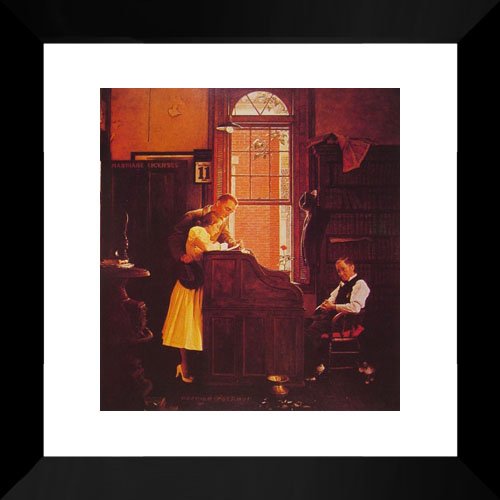 Marriage License 15x15 Framed Art Print by Rockwell, Norman