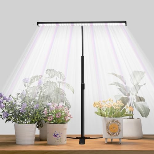 Bright Direct Light Plants That Will Transform Your Space Today 8 Super-Bright Grow Light for Indoor Plants, 6000K 108LEDs Full Spectrum Plant Lamp with Timer 4/8/12Hrs & Height Extendable for Home Office Desktop Plants, 12V 3A High Power Output for Faster Growth