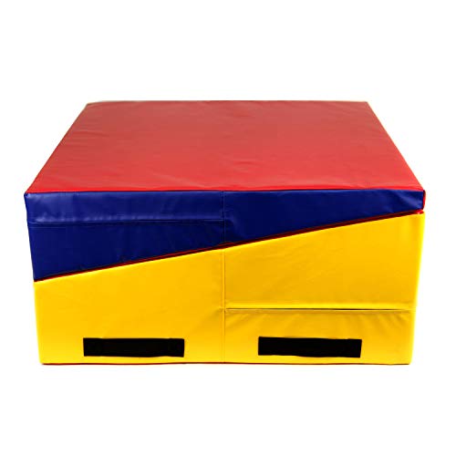image for IncStores Gymnastics Wedge Mat | Foldable Vinyl-Covered Foam Gymnastic
