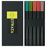 UTWATA 5 Pairs Fiberglass Chopsticks - Reusable Chopsticks Dishwasher Safe Chopsticks Alloy Chop...