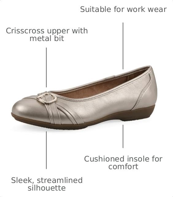 Image of Cliffs by White Mountain Women's Cushioned Calming Ballet Flat