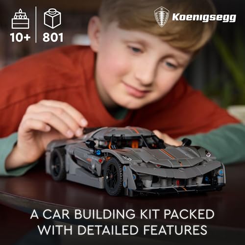 Lego 6470649 Technic Koenigsegg Jesko Absolut Grey Hypercar, Sports Car Building Toy Set thumb #1