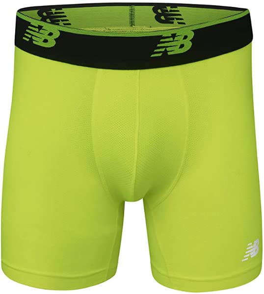 New Balance Men's Mesh 5" No Fly Boxer Brief, Athletic Compression Underwear (3-Pack), Team Royal/Hilite/Bolt, 5X-Large2