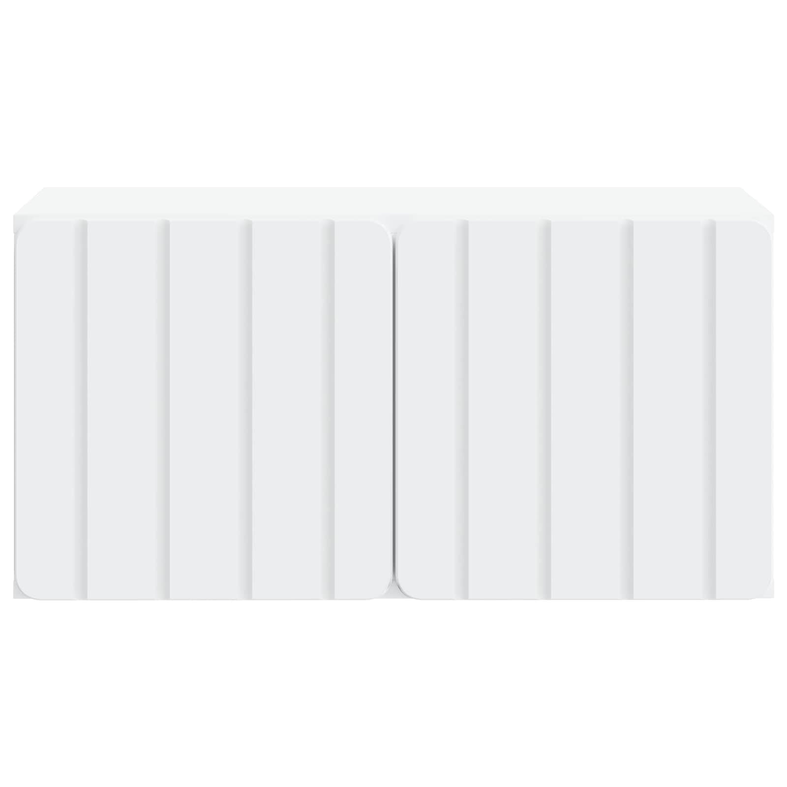 Mobile Porta TV da Parete Bianco 59,5 x 31 x 30 cm con Ante a Cerniera Girevole Moderno Supporto Videogiochi e Decodificatore per Soggiorno Organizzatore Multimediale