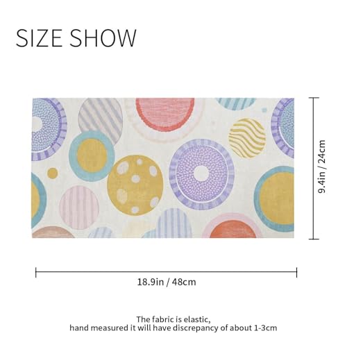 Polka Dot Colorful Round Modern Beige Four season Dust and Dirt proof wristband neck gaiters for women Moisture Wicking beanie face mask reusable for Skiing Daily outfit halloween mask mascara2