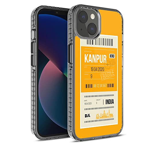 Image of DailyObjects Case for iPhone 13 Compatible with Mag-Safe Wireless Charging, Stride 2.0 Kanpur City Tag Slim Shockproof Back Cover with Inner Magnetic Ring