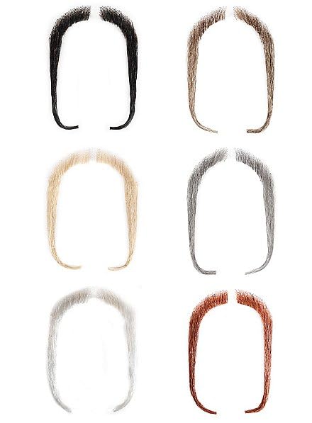 Baffi Fu Manchu – Master Lee – Nero – barba professionale con percentuale di capelli umani – travestimento accessorio Carnevale (con adesivo per la pelle)