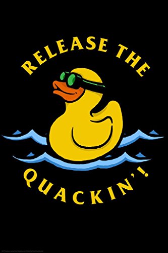 Release The Quackin Rubber Ducky Funny Pictures of Ducks Pictures of Cute Duck Decor Duck Wall Art Cool Duck Art Print Duck Beaks Rubber Duck Art Laminated Dry Erase Wall Poster 24x36