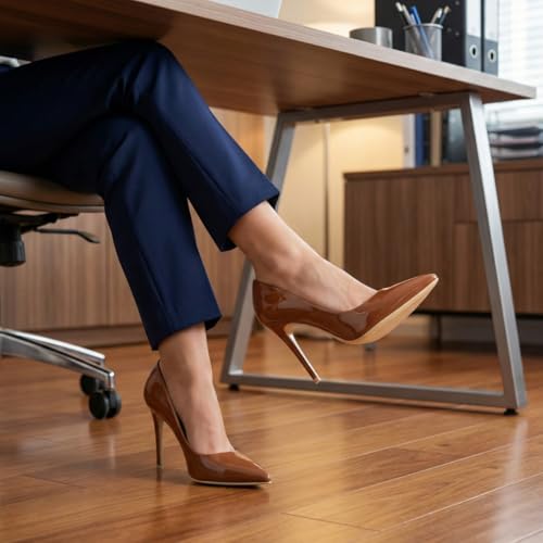 Image of Womens High Heels 4 Inch Closed Pointed Toe Pumps Stiletto Heels for Women Dress Sexy Wedding Pumps