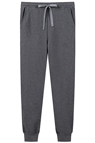 Joyaria Womens Active Yoga Sweatpants Workout Drawstring Jogger Pants with Pockets Sportwear(Dark Grey,Medium)