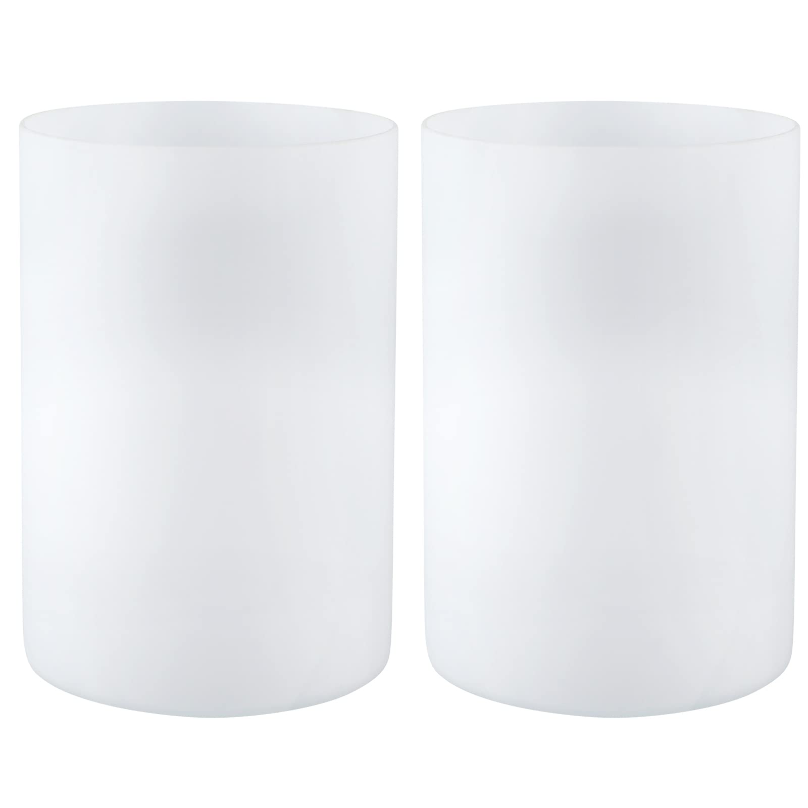 Skelang 2 Stück Glas Lampenschirm Weiß Opal Matt, 42 mm Ersatz Lampenschirm, Lampenglas Glas für Hängeleuchte, Wandleuchte, Lampe
