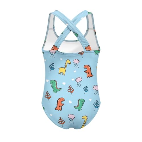 Image of Girls One Piece Swimsuit Teens Cross Back Summer Beach Wear for 5-14Y