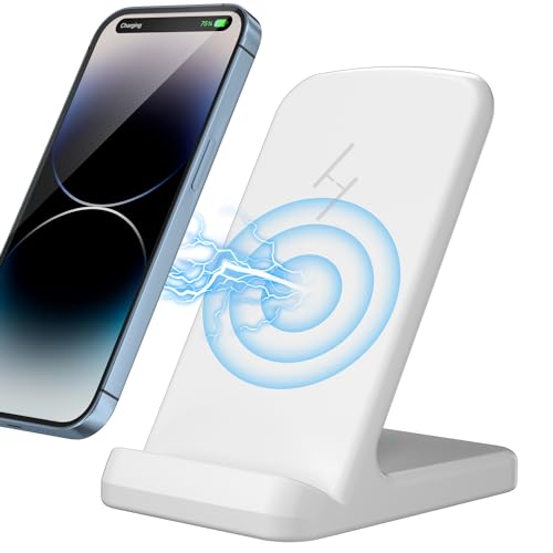 Chargeur sans Fil, Zestiq Chargeur Induction 15W Wireless Charger Stand, Chargeur Rapide sans Fil pour iPhone 16/15/14/13/12/11/X, Samsung Galaxy...