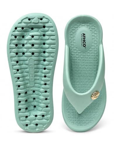 Image of ATHCO womens Fenny Women's Acupressure Slippers & Flip-Flops | Soft Foot Massager, Lightweight, Anti-Skid, Waterproof Comfort Slippers for Women & Girls | Daily Casual Wear